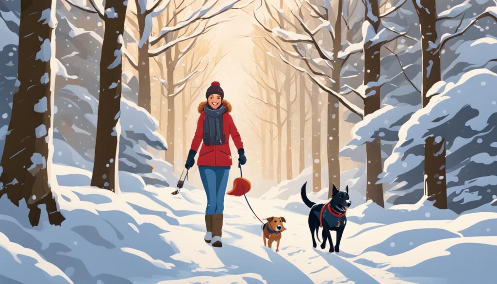 how to walk your dog in snow