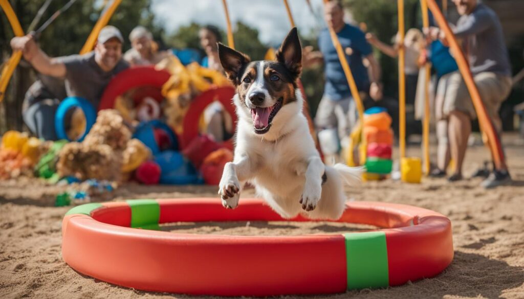 teaching dog tricks