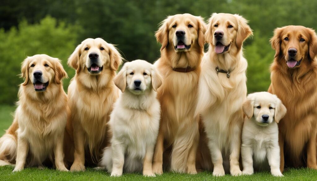 Dogs resembling golden retrievers