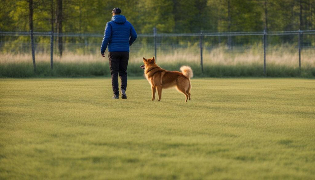 Effective Finnish Spitz dog training session