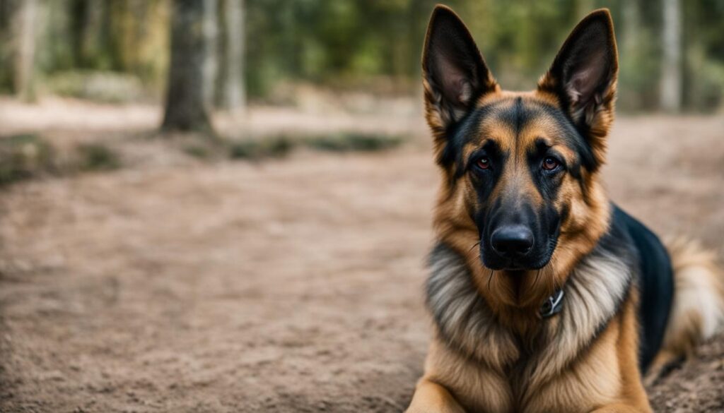 German Shepherd head movements and communication