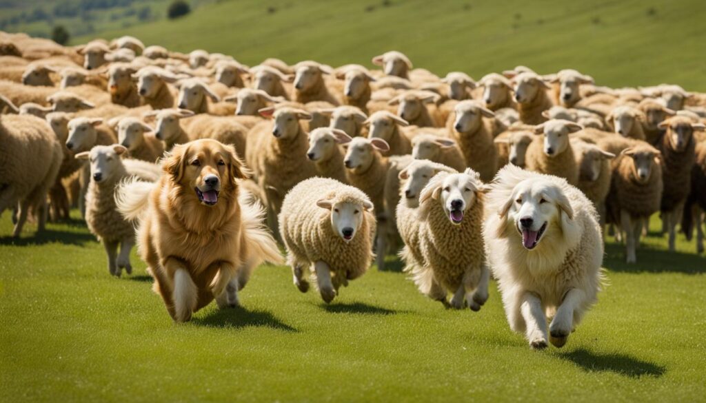 Golden Retrievers and Working Livestock