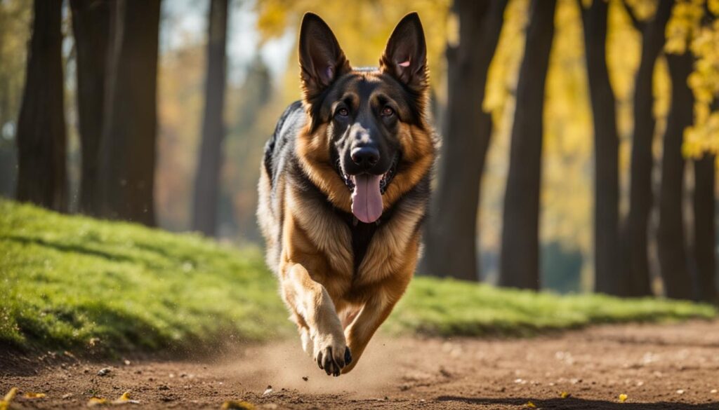 Healthy German Shepherd weight management