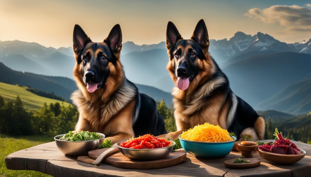 Healthy diet for German Shepherds