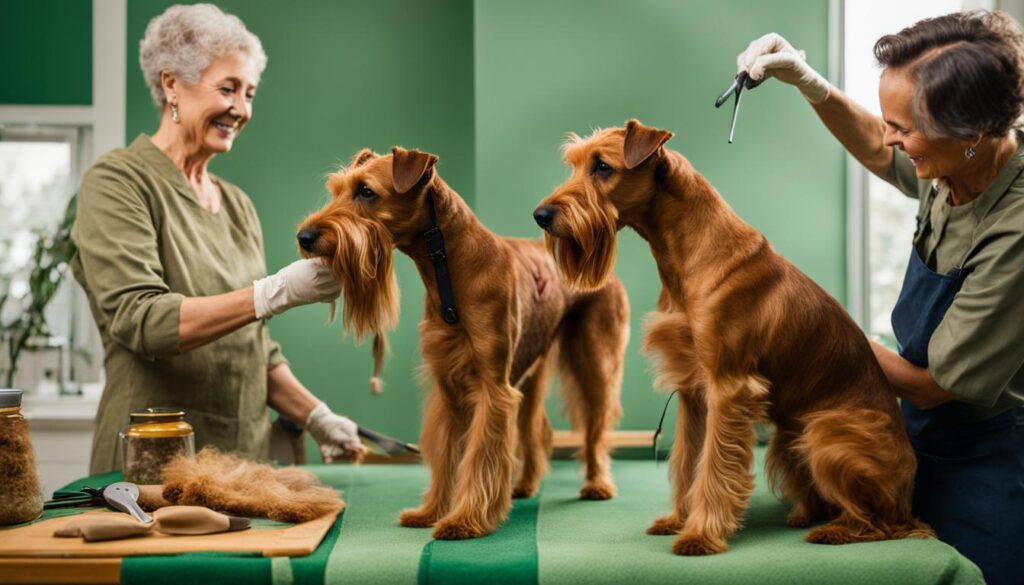 Irish Terrier grooming