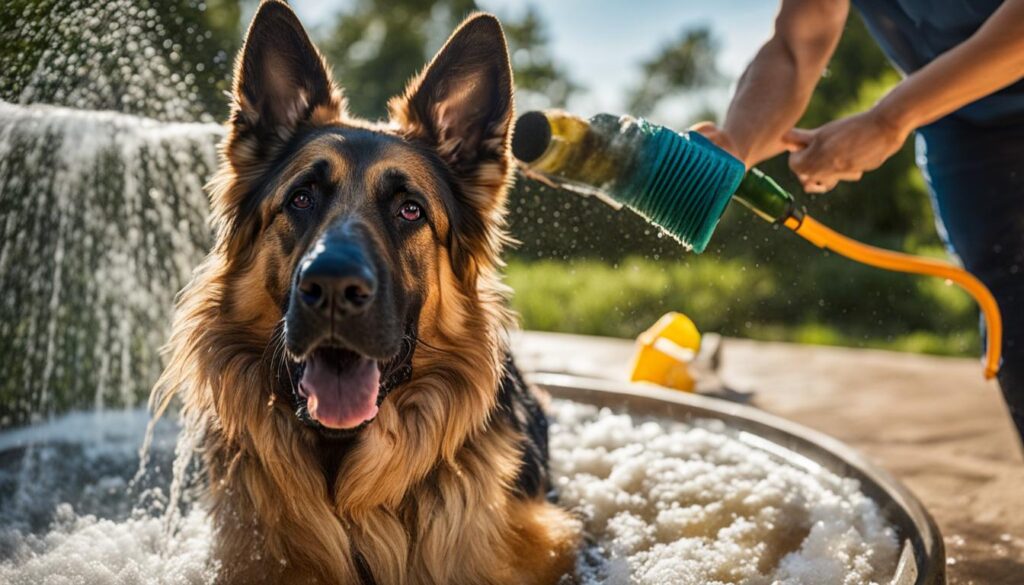 bathing routine for German Shepherds