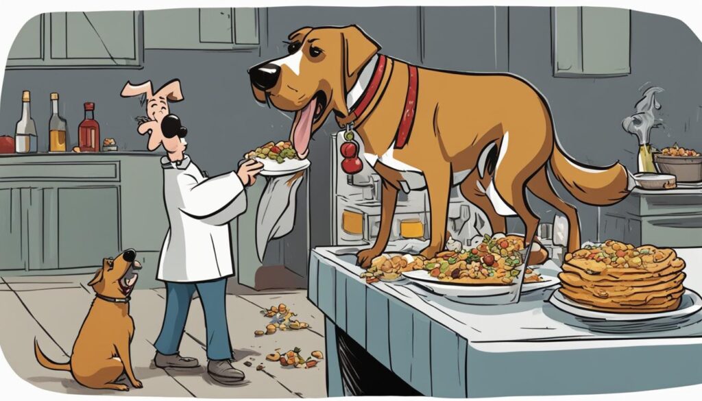 dog ingests toxic food