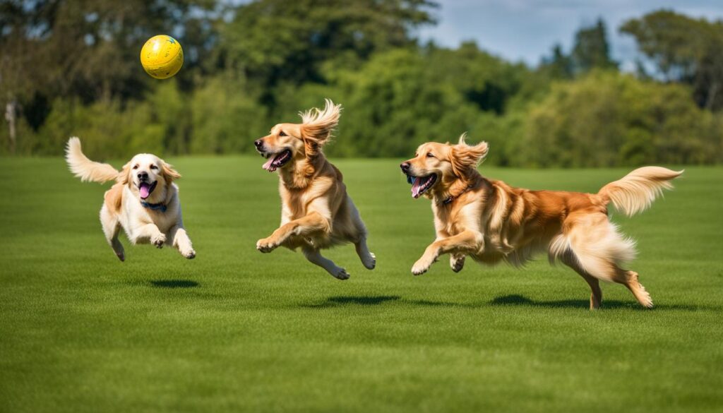 outdoor exercise for Golden Retrievers