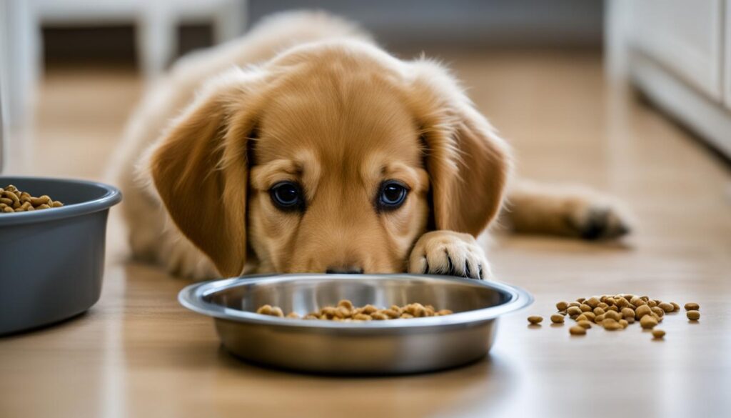 switch golden retriever puppy to adult food