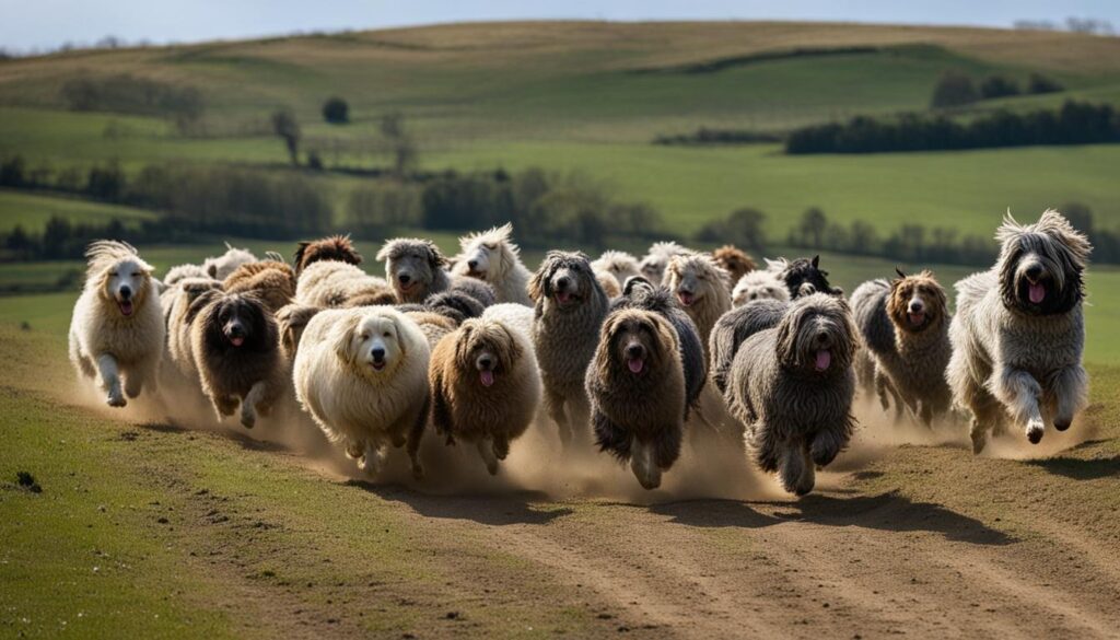 Bergamasco Sheepdog herding